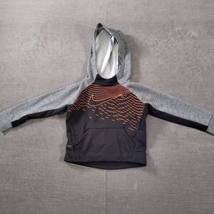 Nike Dri-Fit Boys Toddlers Black Gray Orange Hoodie Size 2T‎